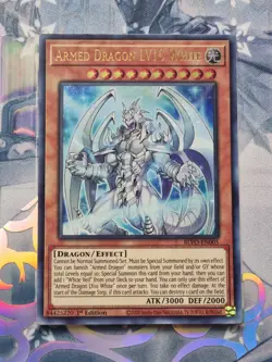 BLVO-EN005 Armed Dragon LV10 White Ultra Rare 1st Edition Near Mint YuGiOh TCG - Image 1