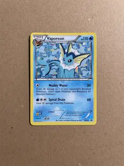 Vaporeon BW89 HOLO Black Star Promo Black White Sylveon Collection Pokemon Card - Image 1