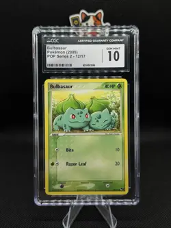 Bulbasaur CGC 10 Gem Mint POP Series 2 12/17 Pokemon Promo Card 2005 Rare - Image 1