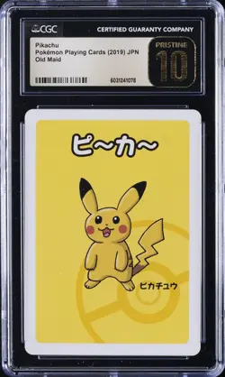 2019 POKEMON PLAYING CARDS JPN OLD MAID PIKACHU CGC 10 PRISTINE - Image 1
