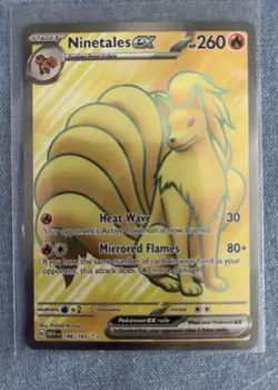 Ninetales ex 186/165 FULL ART S&V 151 English Pokemon Card PACK FRESH - Image 1