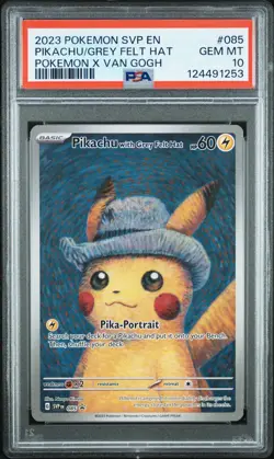 Pikachu With Grey Felt Hat SVP 085 Pokemon Van Gogh Promo Card PSA 10 GEM MINT⚡ - Image 1