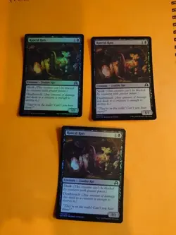 Rancid Rats x3 Zombie rat Magic the Gathering Card. Shadows over Innistrad. foil - Image 1