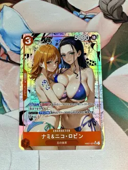 Nico Robin & Nami One Piece 🏴‍☠ Pirate Goddess Story Waifu Anime Custom Card - Image 1