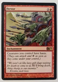 1x MTG Fervor M13 Core Set 2013 Magic the Gathering Light Play - Image 1