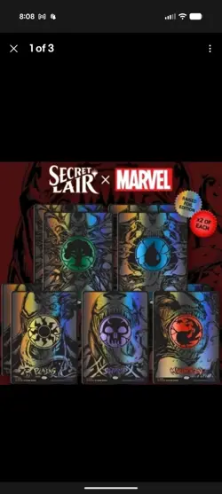 Raised Foil VENOM LANDS Mana Symbiote Marvel Spider-Man Secret Lair Confirmed - Image 1