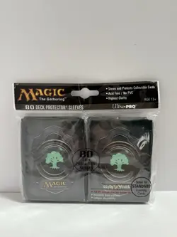 MTG Magic The Gathering Ultra Pro 2011 Green Mana 80ct Deck Protectors Sleeves - Image 1