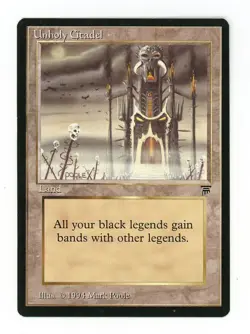 Magic the Gathering Legends Unholy Citadel MTG Land NM 1994 - Image 1