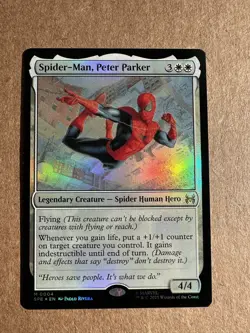 Spider-Man, Peter Parker - MTG - Marvel Spider-Man MYTHIC #0004 (NM, FOIL) - Image 1