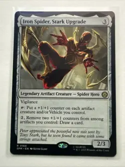 MTG Iron Spider, Stark Upgrade 0166 Regular Marvel's Spider-Man NM SPM - Image 1