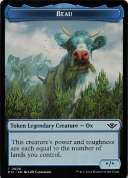 MTG Beau // Plot Double-Sided Token Normal NM Outlaws of Thunder Junction OTJ - Image 1