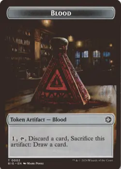 MTG Blood // Plot Double-Sided Token Normal NM Outlaws of Thunder Junction: The - Image 1