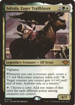 MTG Selvala, Eager Trailblazer Normal NM Outlaws of Thunder Junction Magic 231 - Image 1