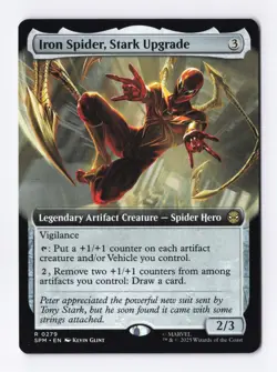 Iron Spider, Stark Upgrade (Extended Art) 0279 (R) MTG Marvel's Spider-Man (SPM) - Image 1