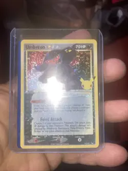 Pokemon 2021 Sword & Shield Celebrations Umbreon Gold Star Classic Collection NM - Image 1