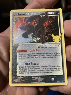 Pokemon 2021 Sword & Shield Celebrations Umbreon Gold Star Classic Collection NM - Image 2