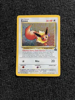#11 Eevee Holo Eevee Promo WOTC Vintage Pokemon Black Star - LP/MP - Image 5