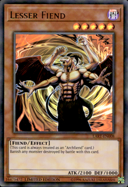LESSER FIEND LART-EN008 ULTRA RARE UNSEALED LP YuGiOh - Image 1