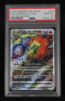 PSA 10 Pokemon Card Charizard VSTAR 212/172 Holo Japanese VSTAR Universe 2022 - Image 1