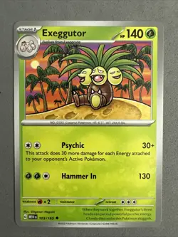 Pokemon TCG * Scarlet & Violet 151 Card * 103/165 Exeggutor Uncommon * FRESH PK - Image 1