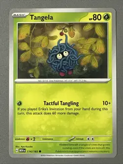 Pokemon TCG * Scarlet & Violet 151 Card * 114/165 Tangela Common * FRESH PK - Image 1