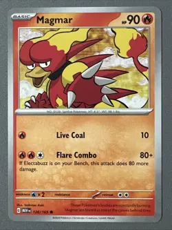 Pokemon TCG * Scarlet & Violet 151 Card * 126/165 Magmar Common * FRESH PK - Image 1
