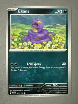 Pokemon TCG * Scarlet & Violet 151 Card * 023/165 Ekans Common * FRESH PK - Image 1