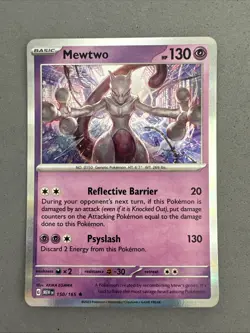 Pokemon TCG * Scarlet & Violet 151 Card *150/165 Mewtwo * HOLO FRESH PK - Image 1