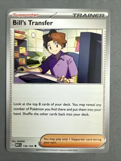 Pokemon TCG * Scarlet & Violet 151 Card * 156/165 Bill's Transfer U * FRESH PK - Image 1
