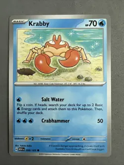 Pokemon TCG * Scarlet & Violet 151 Card * 098/165 Krabby Common * FRESH PK - Image 1