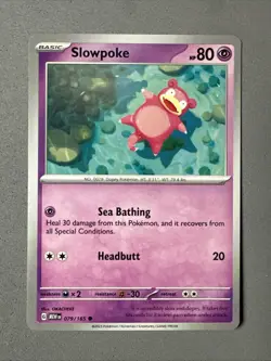 Pokemon TCG * Scarlet & Violet 151 Card * 079/165 Slowpoke Common * FRESH PK - Image 1