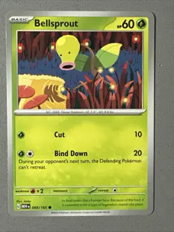 Pokemon TCG * Scarlet & Violet 151 Card * 069/165 Bellsprout Common * FRESH PK - Image 1