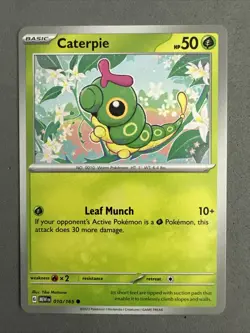 Pokemon TCG * Scarlet & Violet 151 Card * 010/165 Caterpie Common * FRESH PK - Image 1