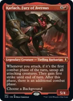 MTG English Karlach, Fury of Avernus (Etched Foil) NM Foil - Image 1