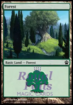 Forest #247 4x FOIL THS MTG Theros Basic Land MINT green - Image 1