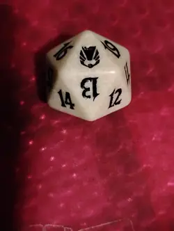 MTG Magic - Darksteel - White Spindown Die - 20 Sided Dice Life Counter d20 rare - Image 1