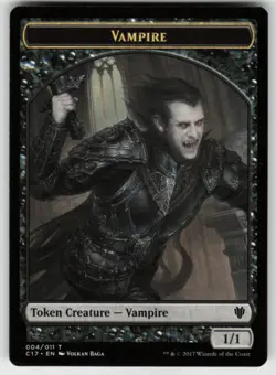 MTG Vampire // Zombie Double-sided Token T Commander 2017 4 // 5 LP - Image 1