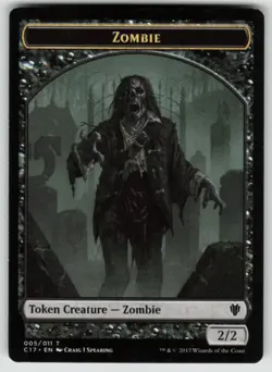 MTG Vampire // Zombie Double-sided Token T Commander 2017 4 // 5 LP - Image 2