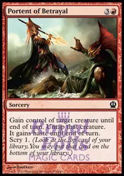 Portent of Betrayal 4x FOIL THS MTG Theros Common MINT red - Image 1
