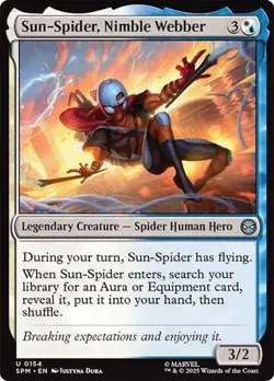 NM Sun-Spider, Nimble Webber, MTG, Marvel's Spider-Man, Magic, 154 - Image 1