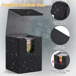 Card Deck Box 110+ Storage MTG Deck Box with 50 Pcs Card Sleeve Collectible Tr - Image 2