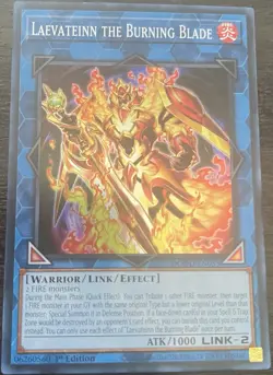 Yugioh! Laevateinn the Burning Blade DOOD-EN053 Super Rare 1st Ed NM - Image 1