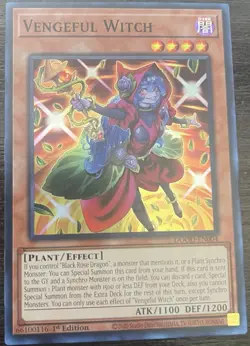 Yugioh! Vengeful Witch DOOD-EN004 Super Rare 1st Ed NM - Image 1