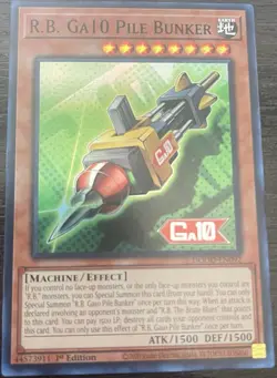 Yugioh! R.B. Ga10 Pile Bunker DOOD-EN092 Super Rare 1st Ed NM - Image 1