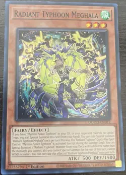 Yugioh! Radiant Typhoon Meghala DOOD-EN012 Super Rare 1st Ed NM - Image 1