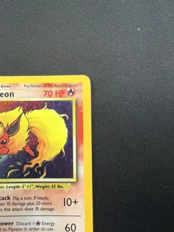Pokemon Card TCG Flareon 3/64 Holo Rare Jungle No Symbol Misprint Error 1999 - Image 3