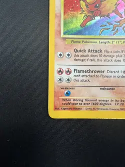Pokemon Card TCG Flareon 3/64 Holo Rare Jungle No Symbol Misprint Error 1999 - Image 5