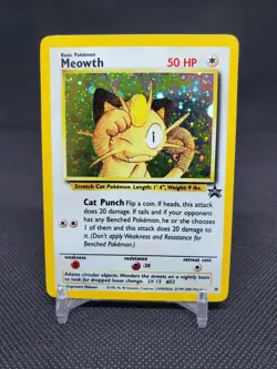Meowth 10 Black Star Promo GB Game Boy LP+ Pokemon Card - Image 1