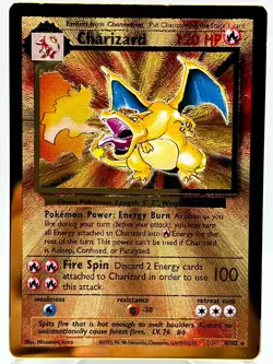 Charizard 4/102 Celebrations UPC Ultra Gold Metal Holo Pokemon Card NM/M - Image 1