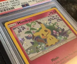 Mimikyu SM163 Holo Pokemon Card 2019 Team Up Blister Promo - PSA 10 Gem Mint - Image 4